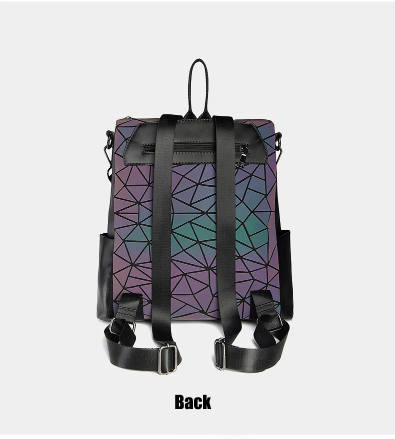 Модные светящиеся рюкзаки для женщин, рюкзак для ноутбука для мужчин, рюкзак на плечо, школьный женский геометрический голографический Рюкзак mochila