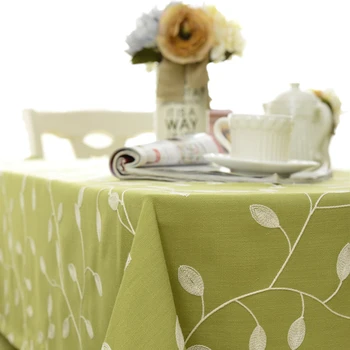 

Spring Wish Theme Embroidery Table Cloth Pastoral Style Home Decor Tablecloth Kitchen Dinning Table Cover Nappe Rectangulaire
