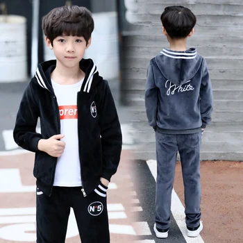 

Kids Clothes Boys Spring Autumn Set Teenagers Boys Casual Suit 2pc Hooded Coat+Pants Children Sports Suit Sets