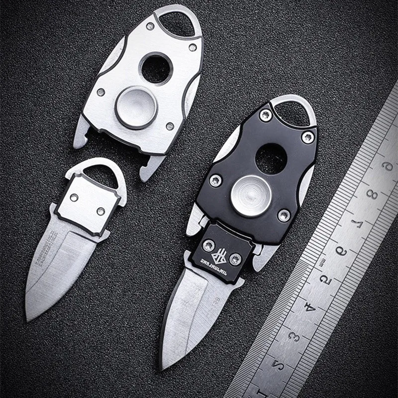 2021 New 7CR17MOV Steel Outdoor Mini Gyro Folding Knife Wilderness Survival Camping Tactical Pocket Hunting Knives EDC Tools | Инструменты