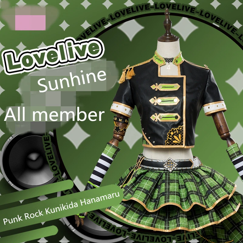 Аниме Love Live Sunshine Косплей панк Рок Пробуждение все члены Костюм Хэллоуин Униформа