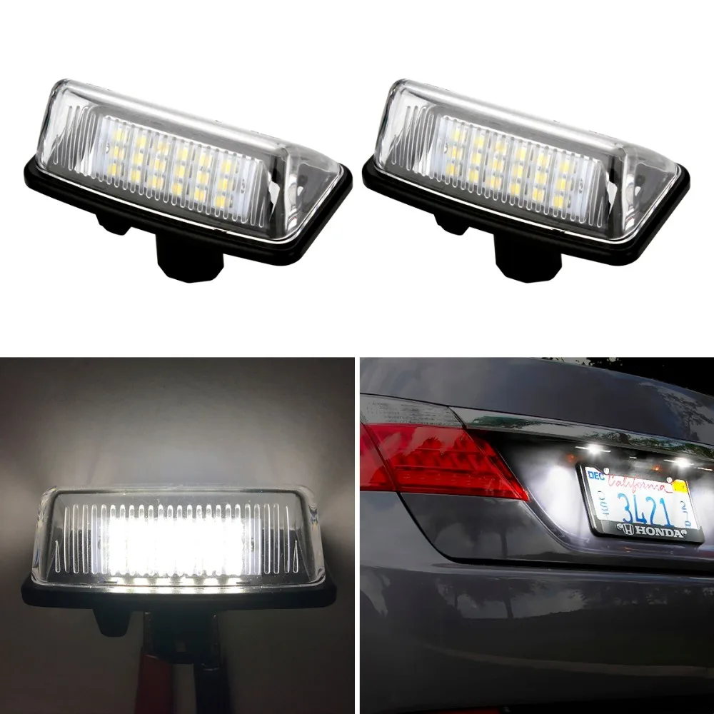 

1-20 Pair Led Number License Plate Light For Corolla Crown Vios Noah Voxy Starlet Previa Warning Lamp Car Styling Accessories