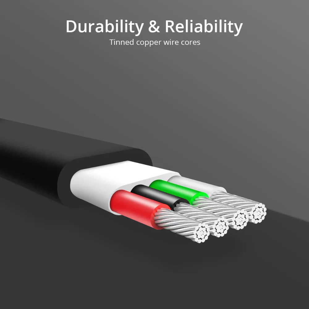 FONKEN الشعرية USB نوع C كابل نوع-C كابل شحن 2128AWG 3A سريعة شاحن USB C الحبل المحمولة الملونة المحمول كابلات الهاتف