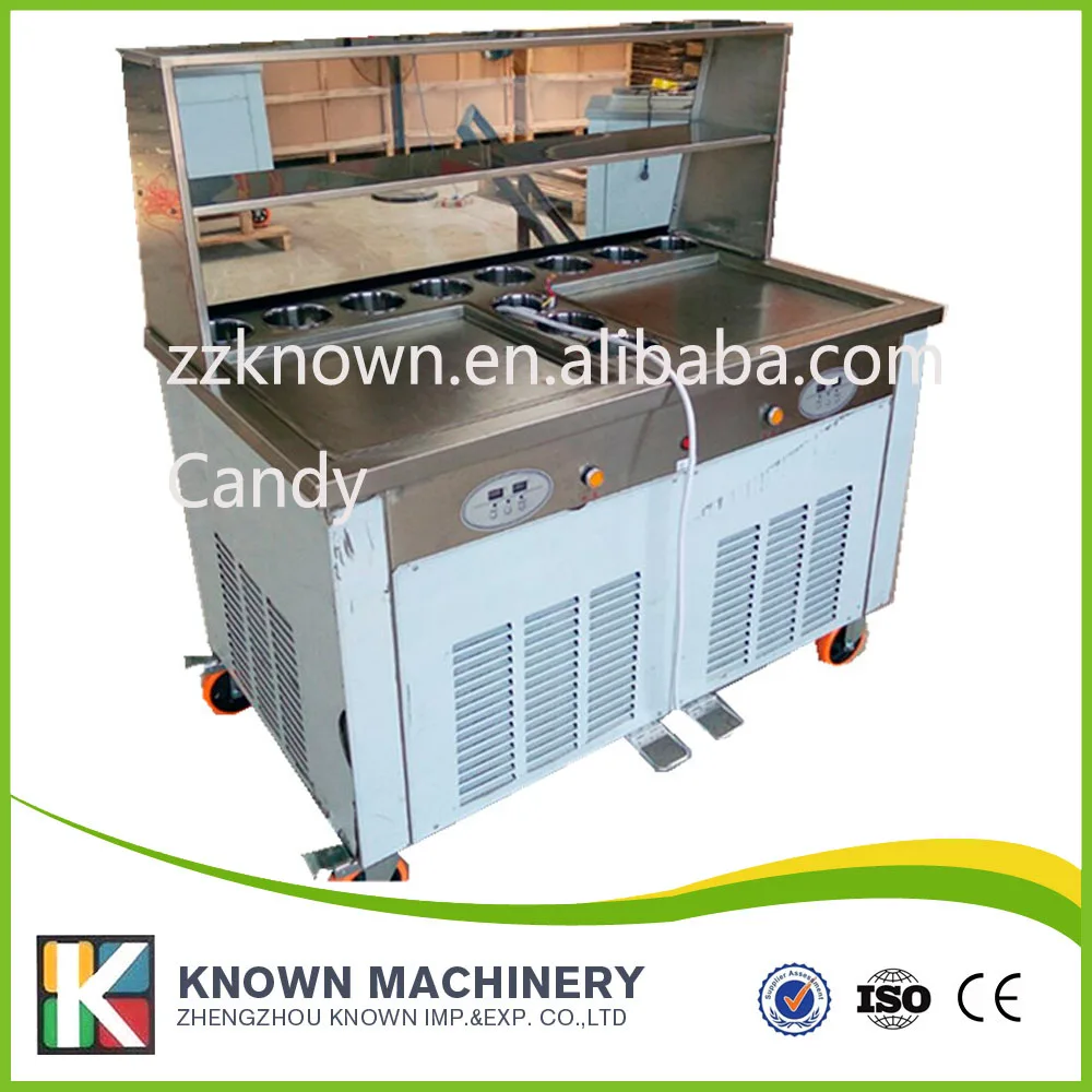 

Double Pan Fried Ice Cream Machine with 11 containers (free ship to Saudi Arabia)