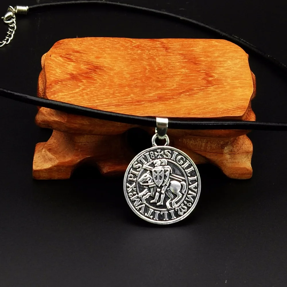 

Ethnic Knights Templar Seal Necklace Jewelry Collier Viking Drop Shipping 1pc