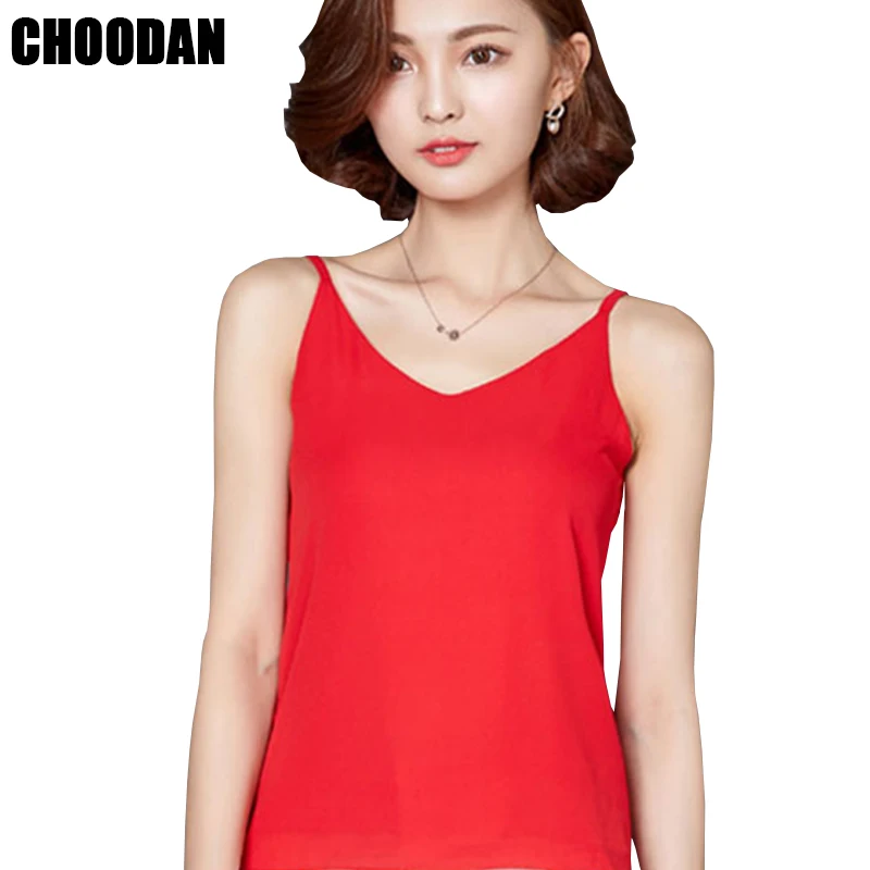 

Chiffon Tank Top Women Summer Tops 2018 New Fashion Black/White/Grey/Blue Ladies Sleeveless V Neck Shirt Female Clothes Camisole