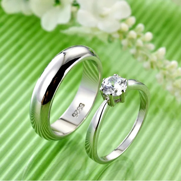 Uloveido скидка 15% 2 предмета влюбленных серебро мужское кольцо из белого свадебные