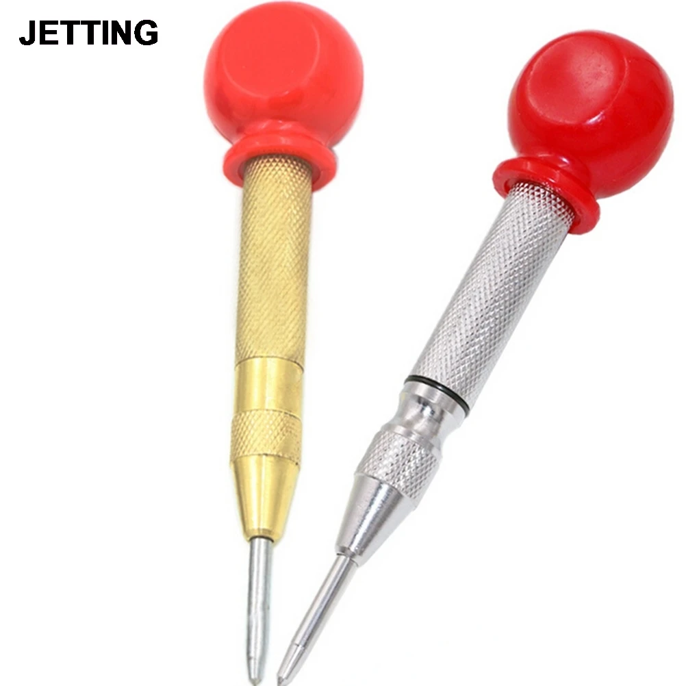 1PCS Red Handle 5.12" Automatic Center Pin Punch Spring Loaded Marking