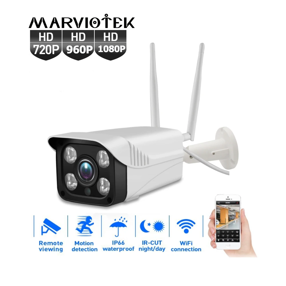 

720P HD wifi IP camera outdoor waterproof Home security Mini wireless camera P2P bullet camera SD Card Slot surveillance camera