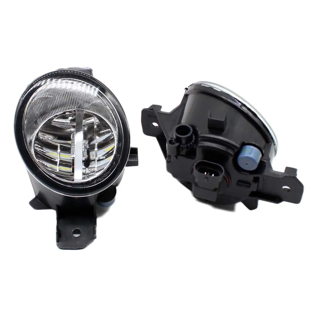 2pcs Car Styling Round Front Bumper LED Fog Lights DRL Daytime Running Driving fog lamps for NISSAN ALMERA 2/II Hatchback (N16)