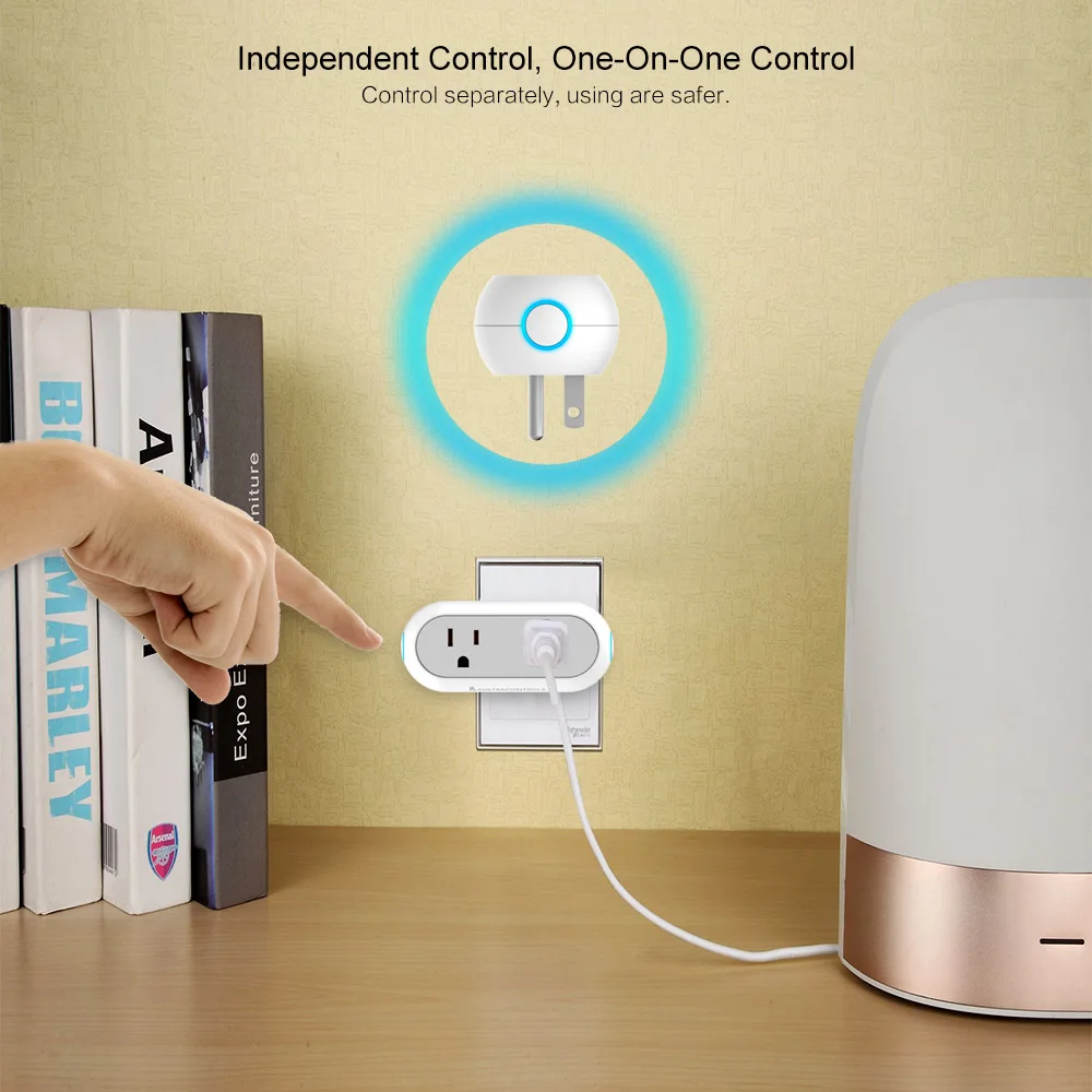 2в1 двойной контроль США умная WiFi вилка таймер розетка Автоматизация дома с Alexa