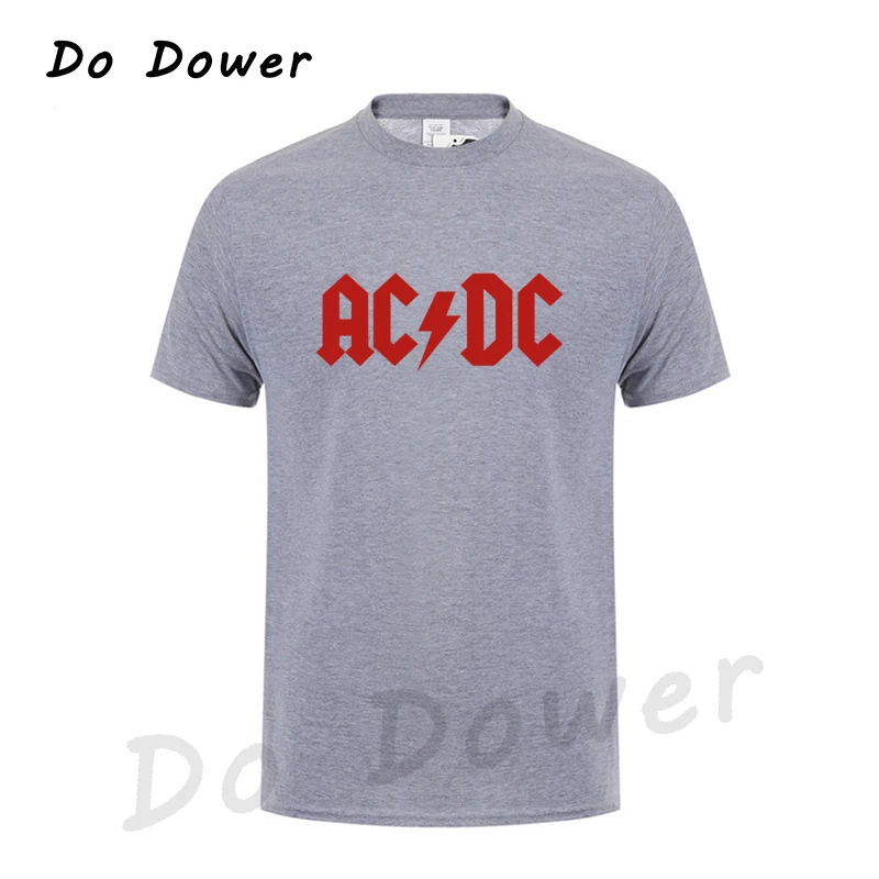 Новинка, Camisetas AC/DC Band Rock, Мужская футболка с графическим принтом Acdc, Повседневная футболка с круглым вырезом, хип-хоп, короткий рукав, хлопковый топ - Цвет: Gray 5