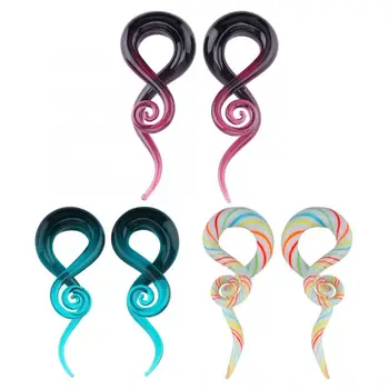 

Toilet Bag Kit Glass Ear Tapers Plugs Spiral Ear Expanders Piercing Stud Jewelry