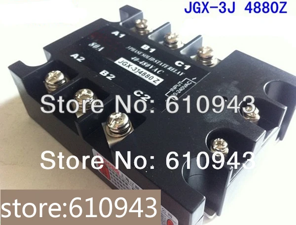 

JGX-3J-4880Z load voltage 40-480VAC control voltage 90-240VAC Three phase Solid state relay SSR relay Free shipping