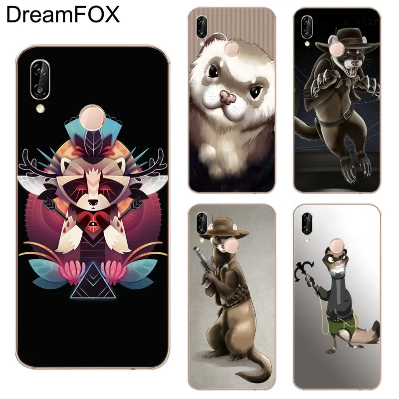 DREAMFOX K088 Ferret в пространстве Мягкие TPU силиконовый чехол для huawei Honor 6A 6C 7X9 10 P20 lite Pro P