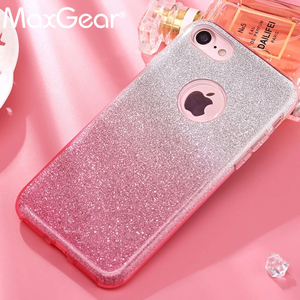 

Luxury 3 in 1 Bling Card+PC Hard Case For iPhone 7 6 6S Plus Clear Colorful Shining Glitter Back Cover For iPhone 6 7 6S