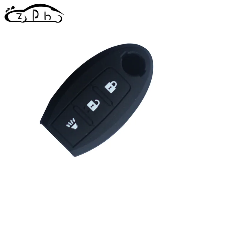 Силиконовый чехол для ключей от машины чехол для Nissan Maxima Altima Teana Alissa Tiida Sylphy Sunny X-Trail 3 кнопки умный ключ оболочки