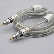 75 ohm dual magnetic ring shielded RAC digital coaxial power amplifier subwoofer audio cable coaxial audio line