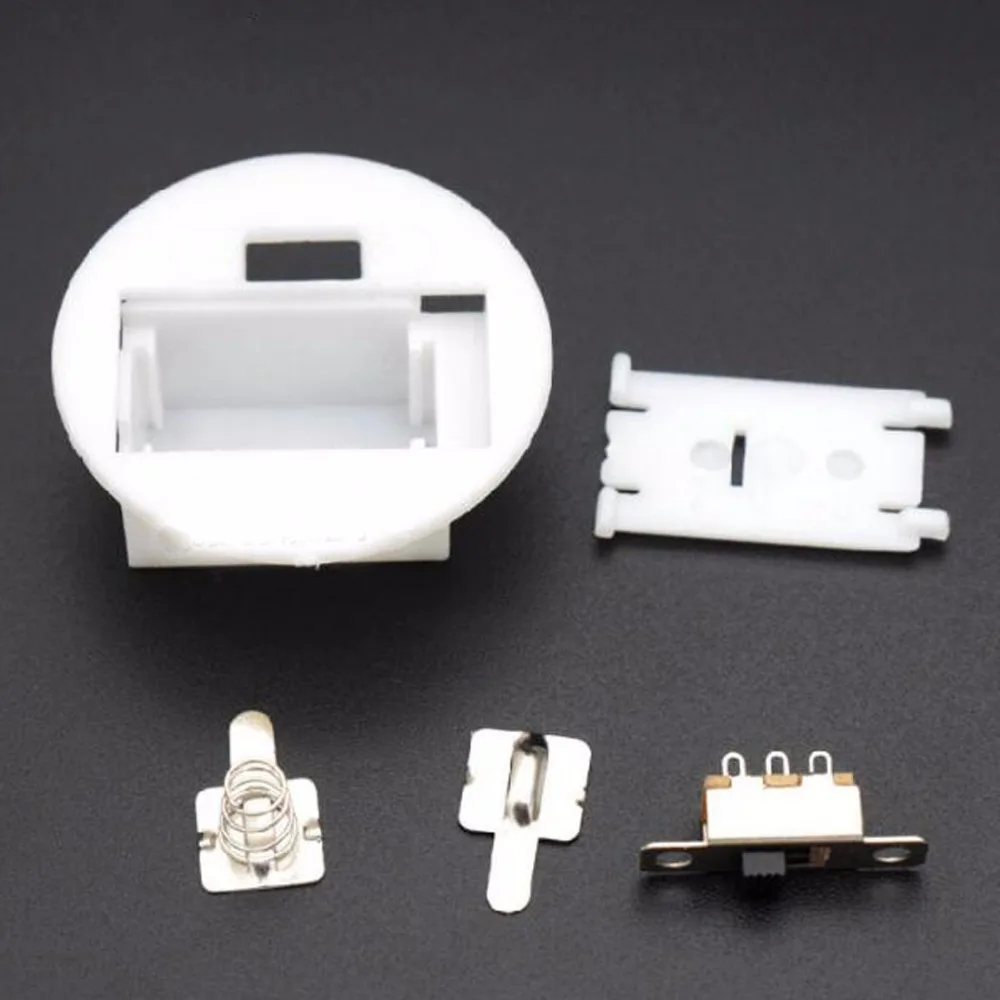 10pcs Battery box set 3*AG13 round button battery case with switch with