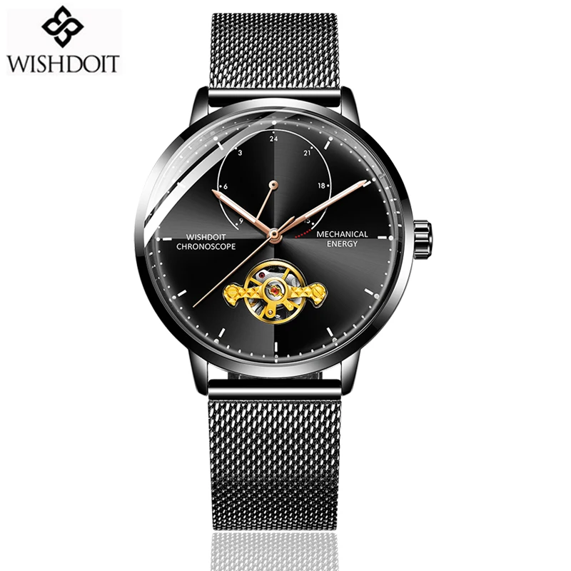 

WISHDOIT Watch Men Top Band Luxury Watch Automatic Mechanical Quartz Watches Waterproof Stainless Steel Date Clock Reloj Hombre