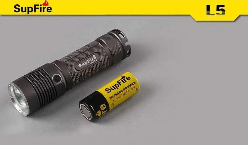 Supfire L5 CREE XM-L T6 10 Вт светодиодный фонарик 1100 люмен светодиодный фонарик 18650 Батарея