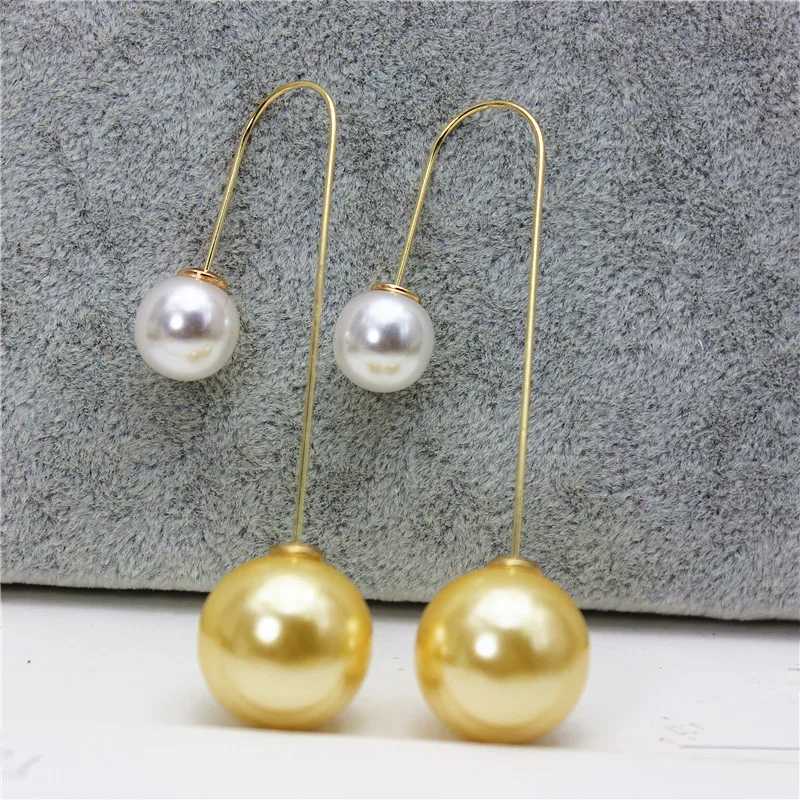 Женские длинные серьги гвоздики с искусственным жемчугом|designer pearl earrings|fashion