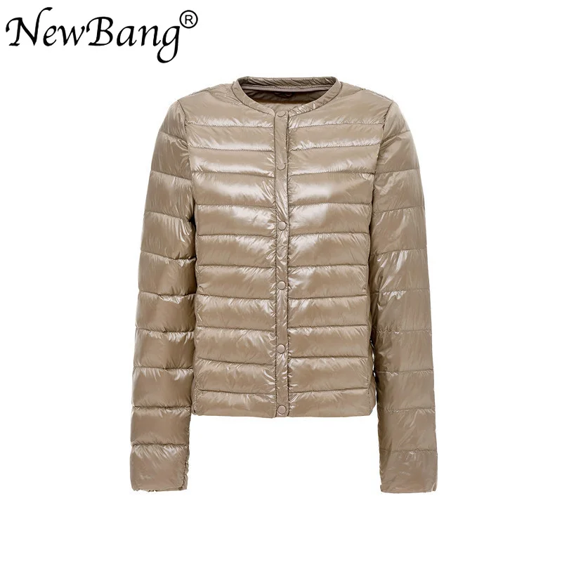 Портативный пуховик NewBang 4XL Женский ультралегкий тонкий с o образным вырезом