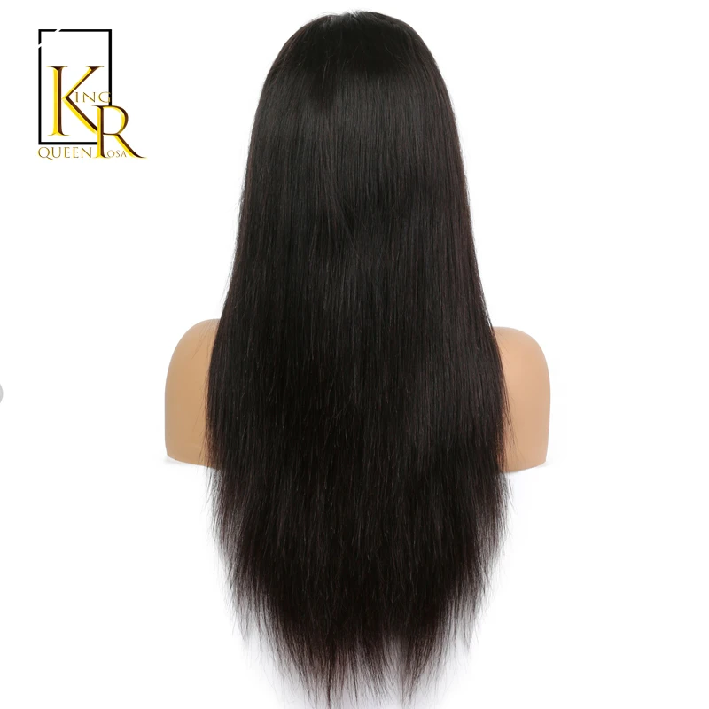 Короткие парики из натуральных волос на кружеве для черных женщин 13*4 Remy бразильский прямой парик из натуральных волос с детскими волосами KingRosaQueen