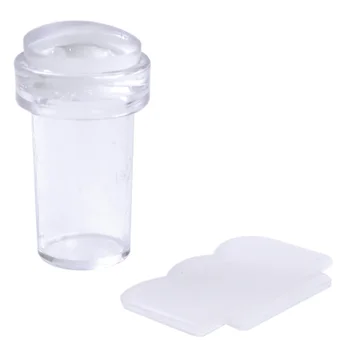 

Soft Silicon Jelly Clear Refill Head Stamper Plastic Scraper Nail Stamping Tool Marshmallow Transparent Stamp Kit