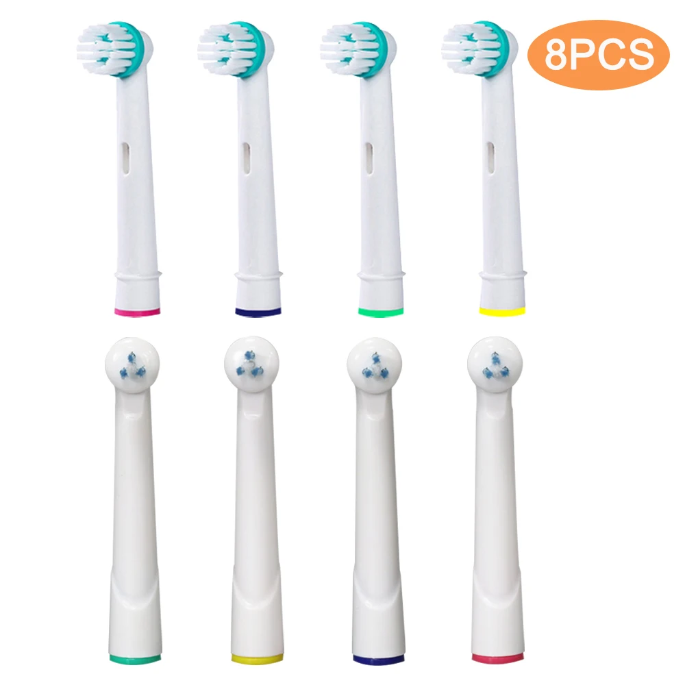 

8pcs Electric Toothbrush Heads For Oral B Braun Brush Head Tooth Replacment Soft 3D Excel/Advance Power/Vitality Dual Clean