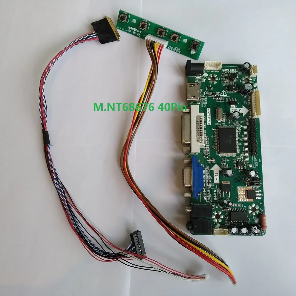 

Kit for B156HW01 V4 AUO Display LCD VGA DVI HDMI Monitor Panel Controller board 40pin M.NT68676 1920X1080 15.6" LED DIY