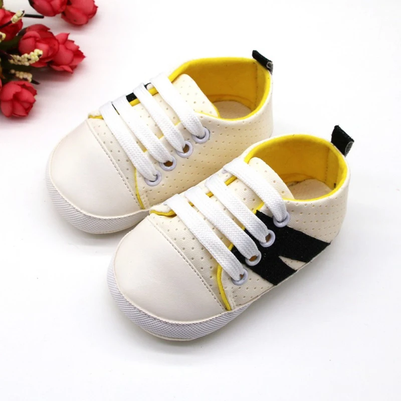 Детская спортивная обувь для мальчиков, обувь для малышей из искусственной кожи, противоскользящая обувь для малышей 0-18 месяцев