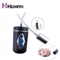 HISMITH New USB Charging Device for Male Masturbator with 10 Vibrating 5 Sucking Intense Stimulation Pussy Toy Vibration for Men