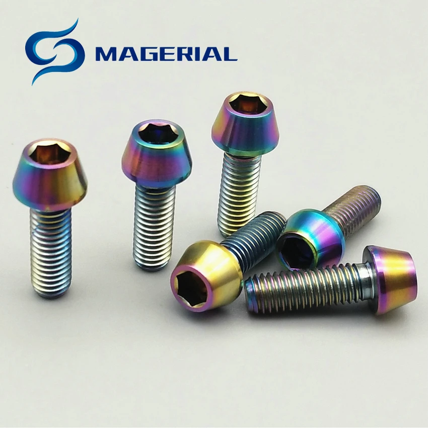 Титановые винты Ti Bolt M5x15 конические титановые стандартные Рули с переключателем