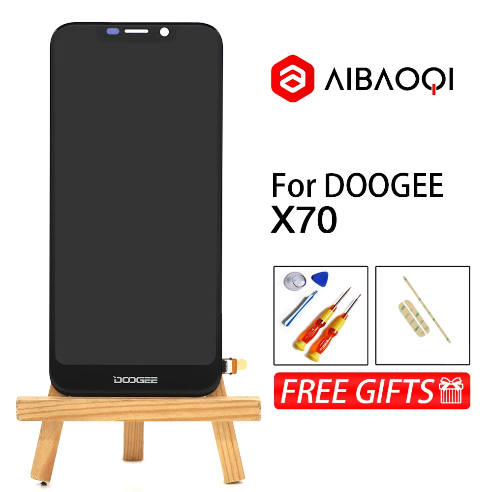 

AiBaoQi New Original 5.5 inch Touch Screen+540x1132 LCD Display Assembly Replacement For Doogee X70 Android 8.1 Phone