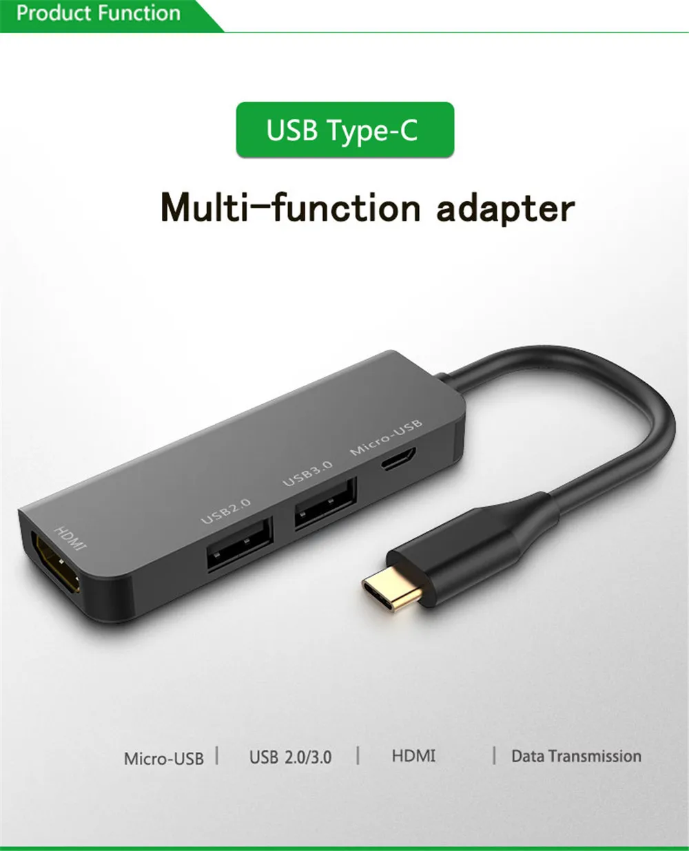 Rovtop USB-C концентратор type C концентратор USB 3,0 HDMI Thunderbolt 3 адаптер для MacBook Pro samsung Galaxy huawei mate 20 Pro/P30 type C