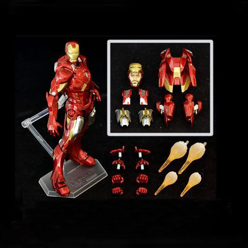 

2019 NEW Figma MAX EX-018 The Avengers Ironman 15cm Marvels Iron Man Action Figure Model Toys Brinquedos Anime kids Toys