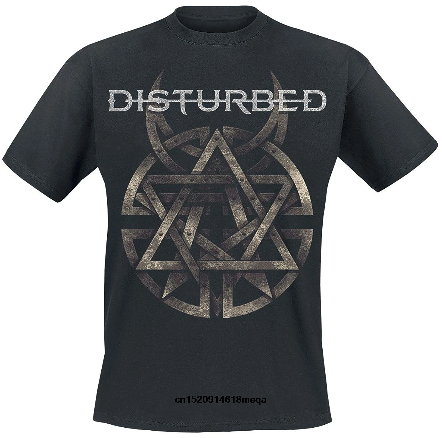 

t shirt Disturbed Symbol men short sleeve T-Shirt black