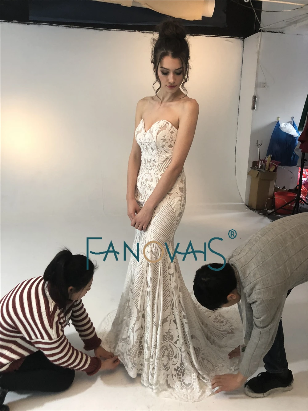 Multi color Fashion Mermaid Evening Dresses Long Sweetheart Sequin Lace Evening Gown Prom Dress 2019 Vestido de Fiesta IDE1