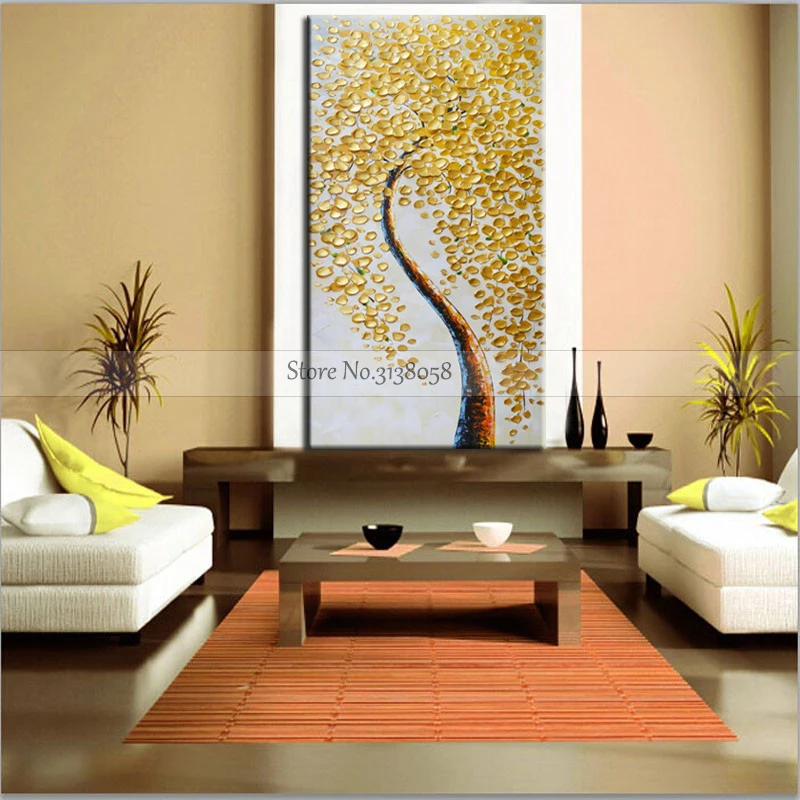 Canvas-Prints-Wall-Art-Large-Size-Poster-Modern-Abstract-Gold-Money-Tree-Prints-On-Canvas-For (4)