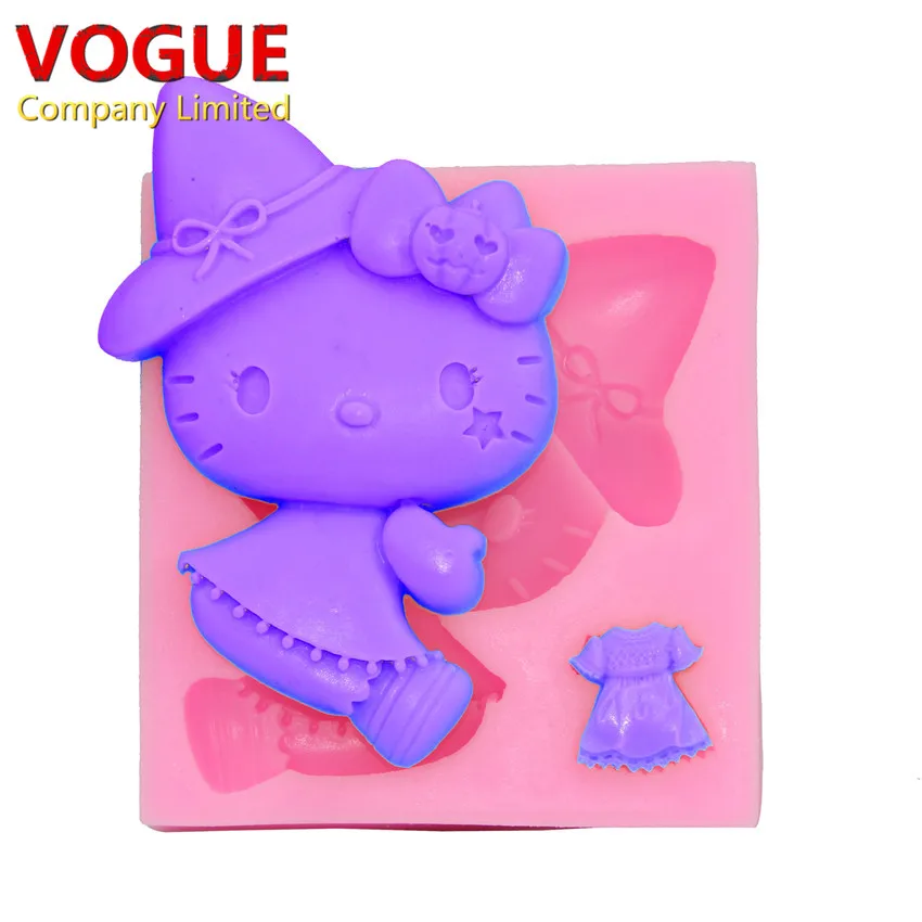 Kawaii Hello Kitty Molds for Fondant Sugar Jello Jelly Ice Lace Cake