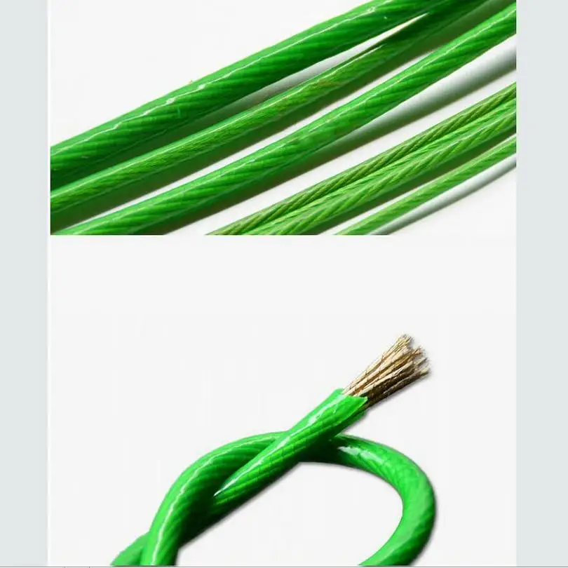 Green PVC coating wire rope cable (7)