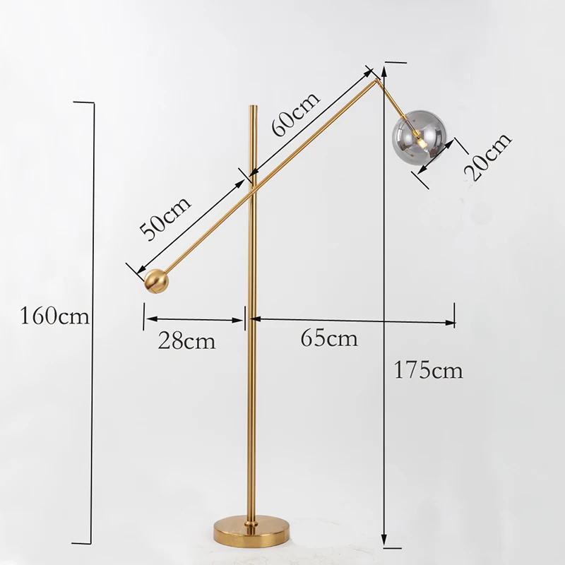 Пост современный новый стиль торшер баланс моделирование Отрегулируйте фойе исследование настольная лампа золотистые железные art body glass