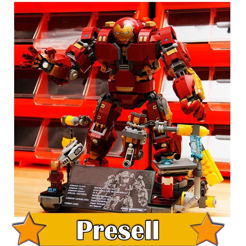 

Lepin 07101 Super Genuine Heroes 76105 Iron Man Anti Hulk Mech 1527Pcs Toy Building Bricks Blocks Model AVENGERS Infinity War