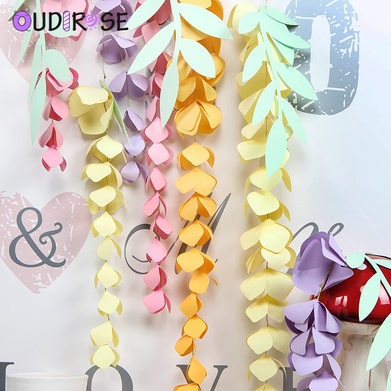 OUDIROSE DIY висячая бумага цветочный занавес Wisteria набор для свадьбы питомник Весна