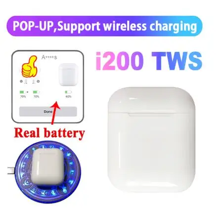 

i200 TWS i9s tws Bluetooth Earphone pop up headset Touch Function Wireless headphones earphones Wireless charging pk i100 tws