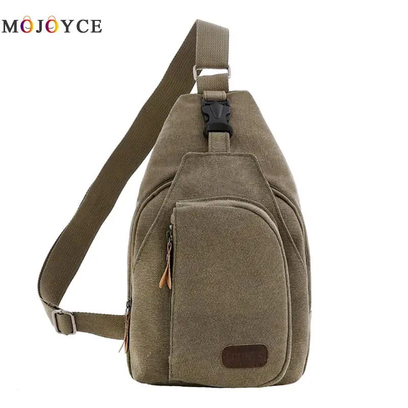 

Male Canvas Chest bag Men Messenger bag Casual Zipper Small high quality Crossbody Shoulder bag bolsa masculina
