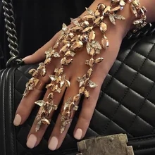 PPG& PGG Модный женский браслет, соединенный с кольцом на пальце, Pulseras, богемное очарование, кристалл, ручная цепочка, браслет, летнее пляжное ювелирное изделие