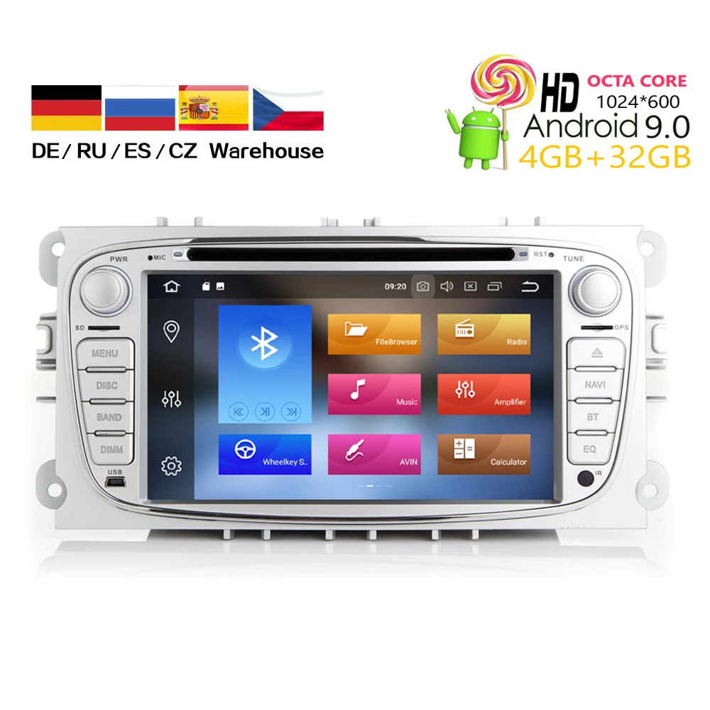 HIRIOT Car Android 8.0 DVD GPS Player For Ford Focus C-Max S-MAX Mondeo Auto Navigation Radio Bluetooth Wifi/4G DAB+ Octa Core HIRIOT Car Android 8.0 DVD GPS Player For Ford Focus C-Max S-MAX Mondeo Auto Navigation Radio Bluetooth Wifi/4G DAB+ Octa Core