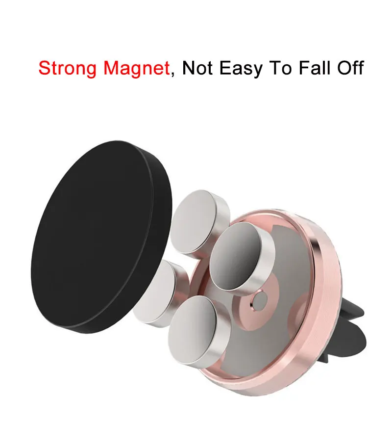 Магнитный автомобильный держатель для телефона iPhone 7 XR samsung S10 Xiaomi Air Vent Mount металлический магнит стикер Автомобильный держатель для мобильного телефона